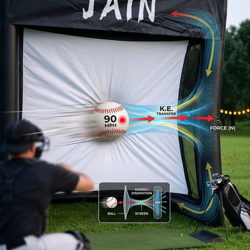 The Physics of Inflatable Walls: How Air Pressure Stops a 90 MPH Baseball
