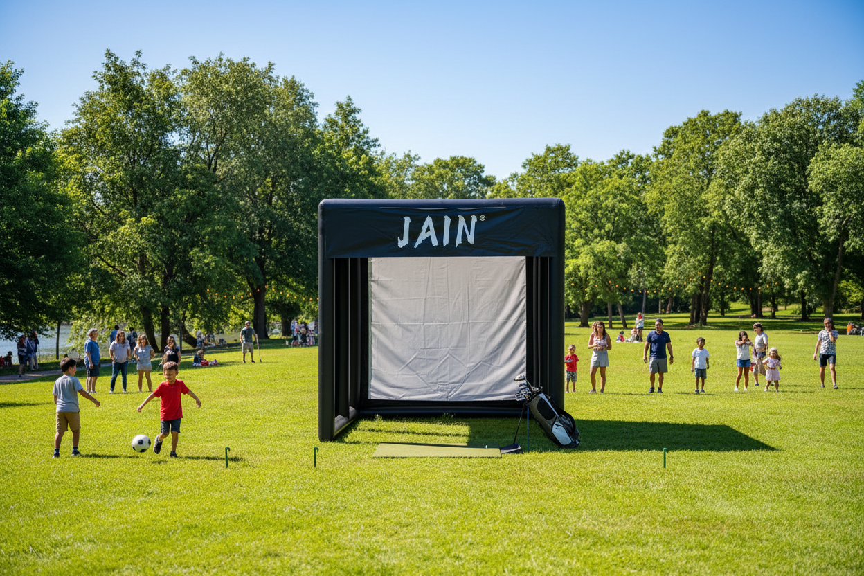 Inflatable Golf Simulator Enclosure Tent – Pro Series with Impact Screen