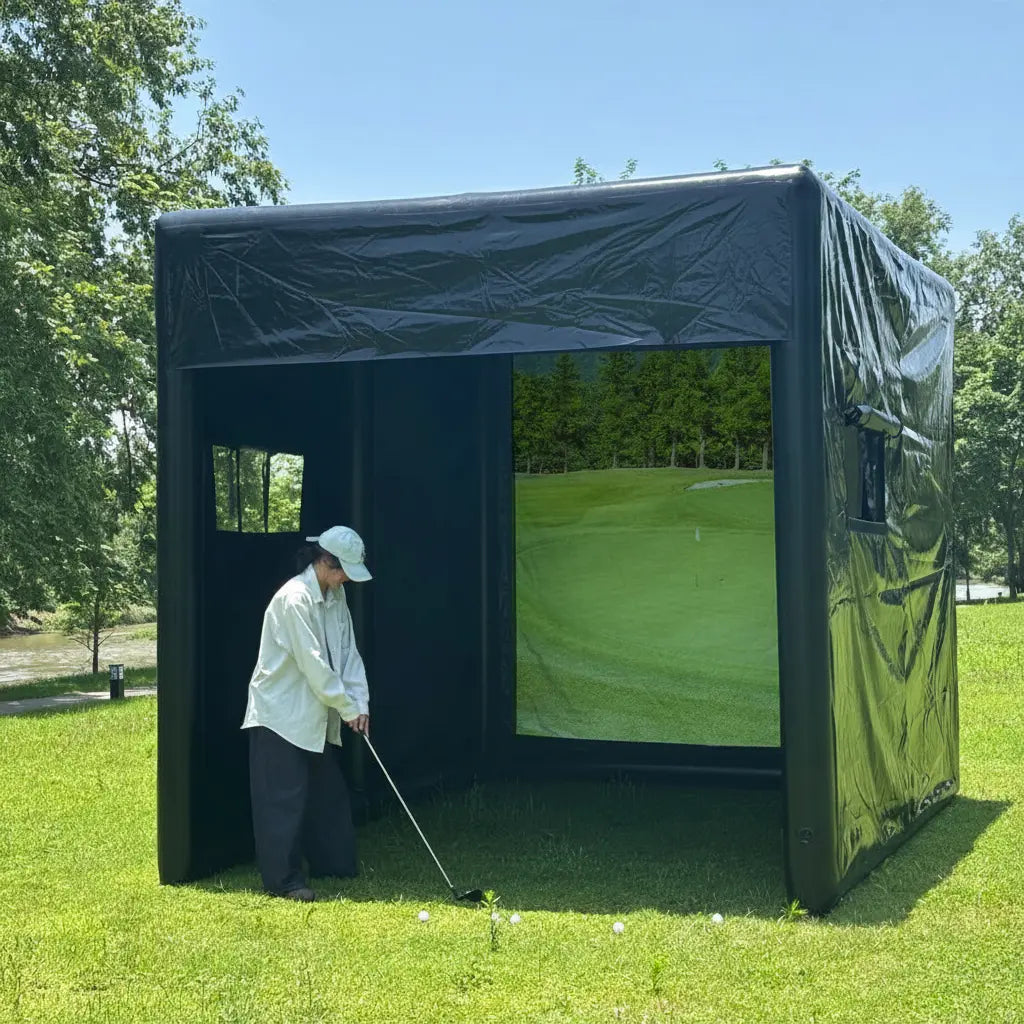 Aufblasbares Golf-Simulator-Zelt – Pro Series mit Impact-Leinwand